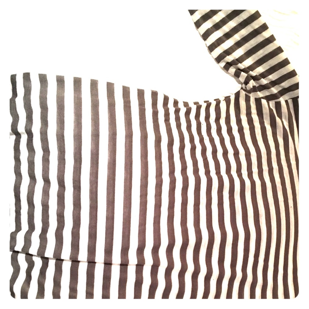 Gray and white striped Forenza shirt